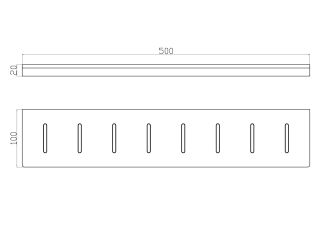 Полка для ванной Wonzon & Woghand Eclipse WW-9127-GM тёмный графит